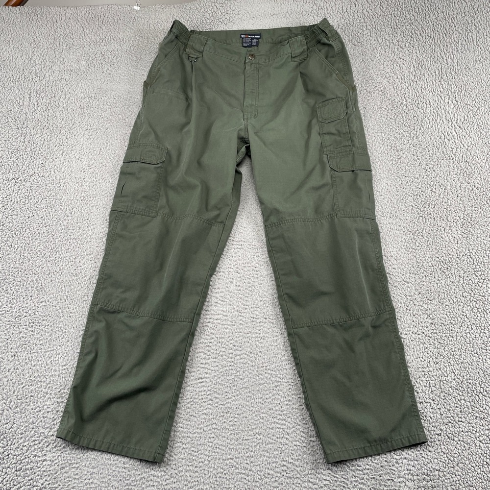 5.11 Tactical Pants Mens 40/32 Green Tactical Series Ripstop Cargo Pockets 74273